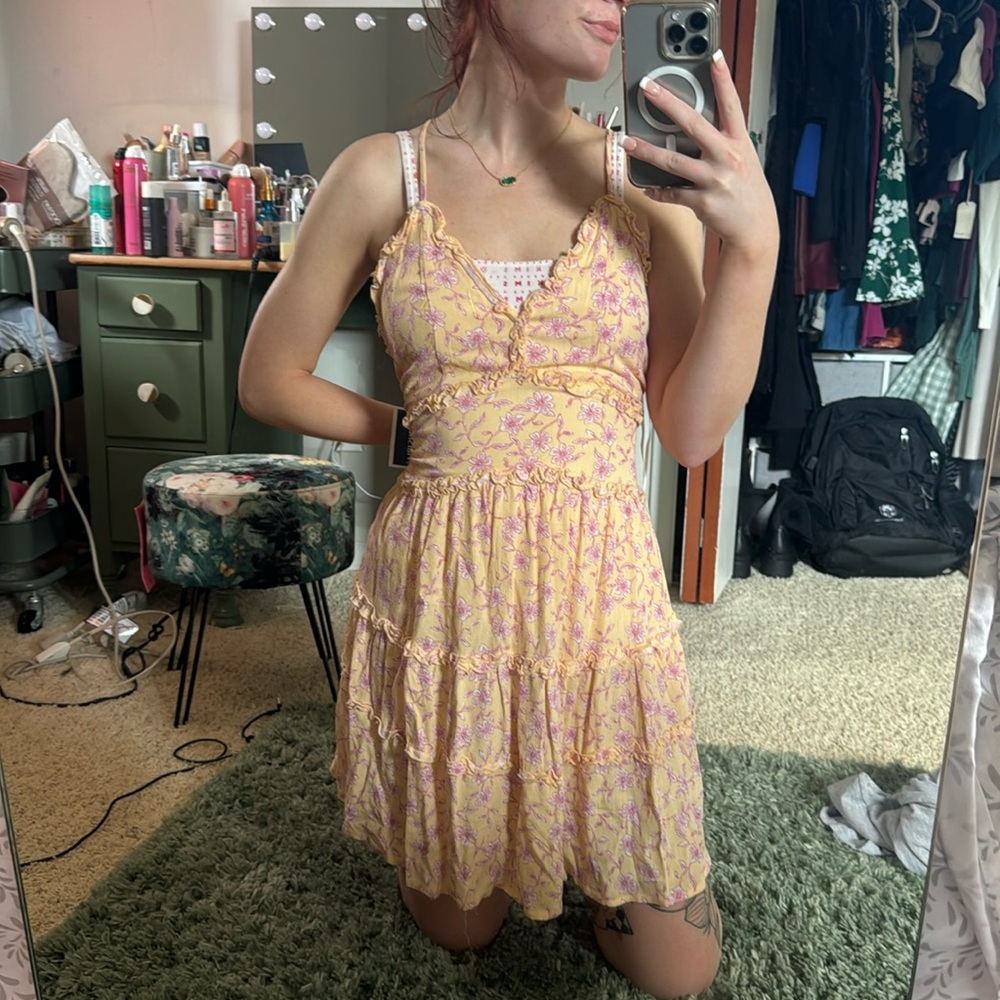 Yellow & Pink Sun Dress